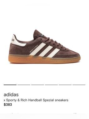 adidas Handball Suede Sneaker - Brown & White